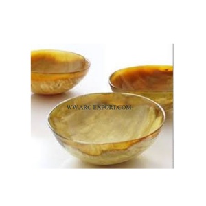 Juego de 2 cuencos para servir comida con cuerno de Búfalo de primera calidad, utensilios de cocina desechables con respaldo colorido de diferentes tamaños para uso doméstico - Product Image 6