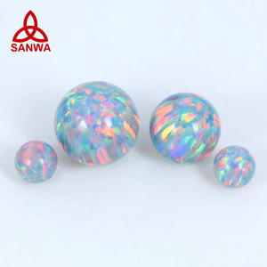 Bello japonais opale perle de forme ronde en OP26 fleur de maïs bleu clair pour argent bijoux faits à la main avec 92 couleurs au prix de gros - Product Image 4