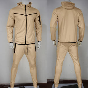 Chándales de algodón de lana Tech con logotipo personalizado de alta calidad para hombre, Sudadera con capucha y pantalón de 2 piezas para hombre, ropa de calle, ropa deportiva de moda para hombre - Product Image 3