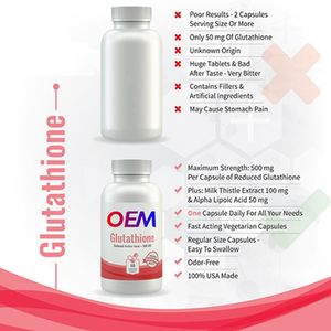 Pil pemutih bercahaya grosir kulit Logo dan kolagen produk Jepang kapsul glutathione l- - Product Image 4