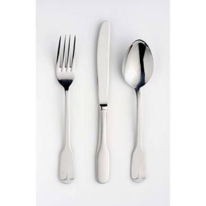 Ensemble cuillère et fourchette de service élégant vaisselle de mariage de haute qualité feuilles en laiton poli miroir argenté manche en bout serveur à salade - Product Image 5