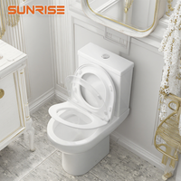 Toilette ronde Sunrise Space-Saving 550 mm |   Conception super compacte avec chasse d'eau sans rebord de 4,5/3 L