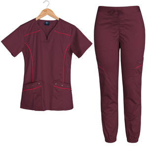 Vente en gros d'usine d'uniformes médicaux col en V pour hommes et femmes infirmière médecin OEM Logo Top pantalon uniformes d'hôpital - Product Image 2