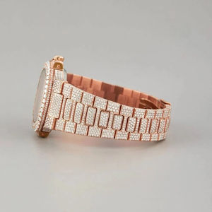 Relojes Mecánicos Automáticos Personalizados de Alta Calidad con Moissanita y Diamantes para Hombre y Mujer, Relojes de Lujo de Diseñador con Incrustaciones Completas - Product Image 3