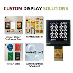 1.5 אינץ 128x128 מודול תצוגה oled עם נהג sh1107, ממשק מקביל/ספי/i2c, ו-24 פינים חיבור תקע-in - Product Image 5