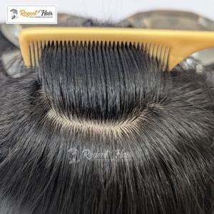 Premium REGENT Miraz homme toupet Remy cheveux humains noué à la main trame soie Base vague naturelle Styles droits pour la vente en gros - Product Image 2