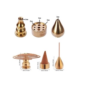 Mini bâton d'encens rond en laiton personnalisé, décoration de luxe, porte-encens en métal/porte-brûleur d'encens à vendre - Product Image 3