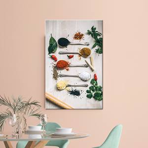 Tableau sur toile imprimé : Décoration de cuisine moderne avec herbes aromatiques, Art élégant pour la chambre, Prêt à accrocher - Product Image 1