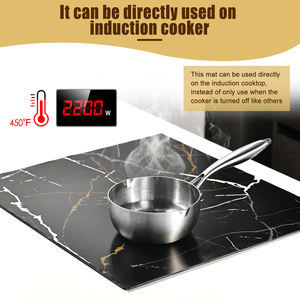 Protecteur de cuisinière électrique réutilisable, tapis de nettoyage résistant à la chaleur, protecteurs de cuisinière à gaz en silicone, revêtement de cuisinière - Product Image 3