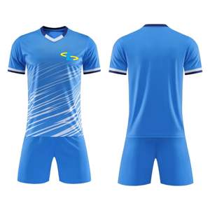 Uniforme de Fútbol Personalizado con su Propio Logotipo a Bajo Precio, Camiseta y Pantalones Cortos de Fútbol de Alta Calidad, Uniformes de Secado Rápido - Product Image 1