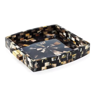 Cuenco de cuerno de búfalo Natural sostenible de diseño clásico, cuenco de cuerno pulido con asa para obsequios, modelo - Product Image 3