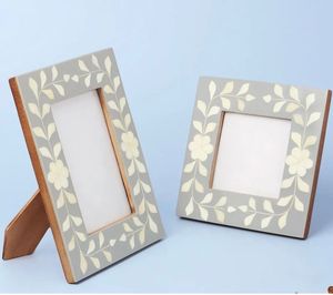 Unique Bone Inlay Photo <b>Frame</b> <b>Picture</b> Handmade <b>Frame</b> with Background Lag for Table Top Decorative Items Black and <b>White</b> Color - Product Image 5