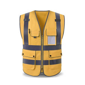 Chalecos de Seguridad Reflectantes de Alta Visibilidad, Personalizables, Casuales, Transpirables, con Múltiples Bolsillos, Ropa de Trabajo para Hombre - Product Image 3