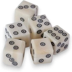Dados Tradicionales Ecológicos - Dados Cúbicos Rústicos de Hueso y Cuerno de 6 Caras para DND y Backgammon - Product Image 2