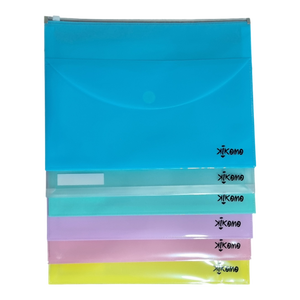 Sobre tamaño carta con cierre a presión y cremallera en colores pastel - Product Image 4