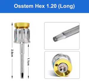 UL AMIN Vis de butée d'implant dentaire à puissance manuelle 1.20 longues OSSTEM Clé à cliquet hexagonale à code couleur Perceuse et accessoires - Product Image 2