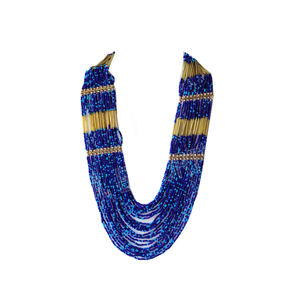 Collier en forme de cœur en perles de verre faites à la main par des artisans indiens, bijoux ethniques modernes personnalisés pour femmes, à porter pour les fêtes, de haute qualité - Product Image 2