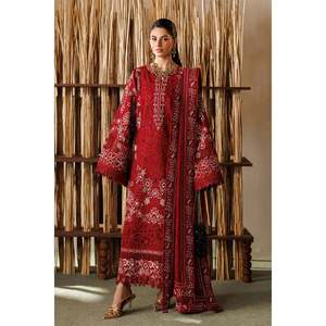 Ensemble de costume 3 pièces pour femme Lawn EL26-D05 non cousu 100% coton - Product Image 1