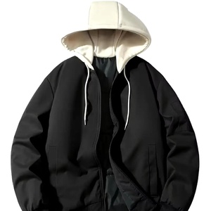 Winter Unisex Formal Loose Coated Waterproof Windproof Puffer <b>Jacket</b> Discharge Printing Front Logo Zipper Closure OEM Service - Product Image 1