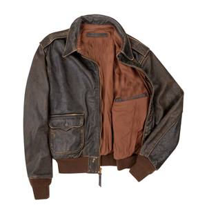Veste de vol en cuir véritable pour hommes avec design aviateur classique et fermeture éclair robuste-parfaite pour les activités d'hiver et de plein air - Product Image 1
