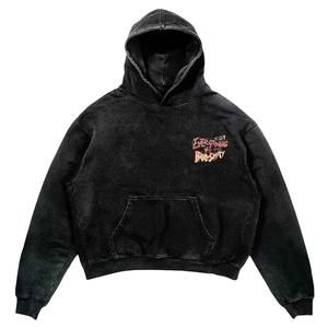 Pull-over 100% coton pour hommes, sweat à capuche personnalisé, doublure polaire, doux et confortable, brodé, logo personnalisé OEM d'hiver - Product Image 1