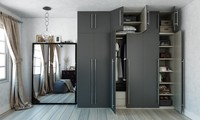 Armoires de chambre à coucher en bois écologiques modernes sur mesure, avec une grande capacité et un design durable, pour une utilisation hôtelière