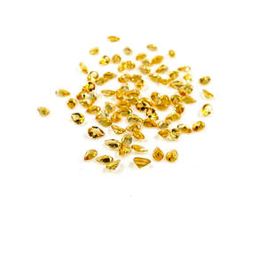 Citrino Natural, Gema Suelta de Alta Calidad, Corte Pera, Trillón, Cuadrado y Corazón de 3x5mm y 4x6mm, Amarillo y Naranja, Tratado Térmicamente - Product Image 3