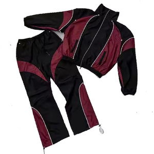 Ensemble survêtement coupe-vent en nylon avec logo personnalisé, veste respirante et légère et pantalon de jogging, ensemble 2 pièces, streetwear, coupe-vent - Product Image 1