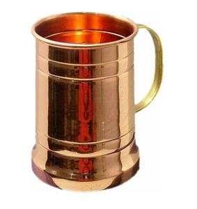 Utensilios de cobre pulido brillante Taza de cobre puro Diseño único decorativo Productos indios puros al por mayor - Product Image 3