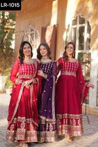 Heavy Pure Viscose Velvet Salwar <b>Suit</b> <b>Dress</b> Pakistani Bollywood Designer Salwar Kameez with Zari Embroidery Sequence Work <b>Suit</b> - Product Image 6