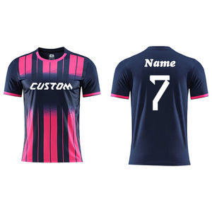 Camiseta Deportiva de Manga Corta con Cuello Redondo de Secado Rápido Personalizada OEM, Uniforme de Equipo Masculino, Camiseta de Fútbol con Estampado por Sublimación - Product Image 5