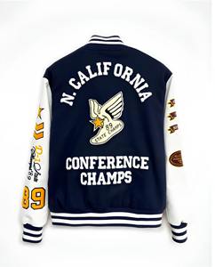 Chaquetas Varsity de Lana Lisas al por Mayor para Personalizar, Corte Clásico, Botones a Presión, Listas para Escuela y Club - Product Image 2