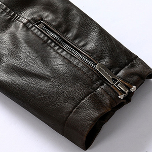 Nouveautés : Vestes en cuir tendance pour hommes et vestes en cuir sur mesure de couleur unie - Product Image 4