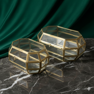 Boîte à bijoux en métal avec capacité personnalisable pour bagues, colliers et cosmétiques - Bagues, parfums, cartes et décoration de table - Product Image 5