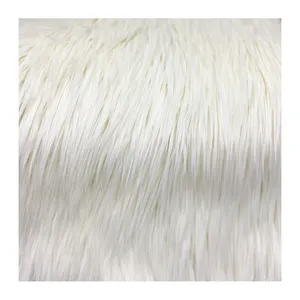 Động vật màu trắng 100% Acrylic dài sang trọng giả lông vải siêu mềm thoải mái phong cách hiện đại