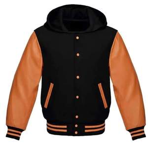 Veste universitaire Letterman de baseball personnalisée de haute qualité du fabricant OEM décontracté chenille broderie cuir manches coton - Product Image 3