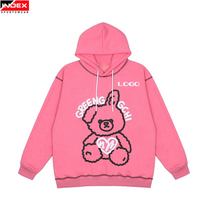 Pakistán hizo 100% algodón polar transpirable moda Color contraste Puff impreso sudaderas con capucha hombres invierno con capucha venta al por mayor precio bajo - Product Image 3