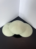 Kippot en lin vert clair, yarmulke juif, doublure imprimée personnalisée, détails d'événement brodés, casquette pour mariage et Bar Mitzvah