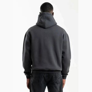 Sweat-shirt à capuche oversize décontracté pour homme, 100% coton, avec poche avant, style streetwear, lavage écologique, broderie - Product Image 3