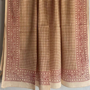 Bufanda de algodón 100% hecha a mano Jaipur, bufanda estampada tradicional con bloque de mano, bufanda de algodón suave hecha a mano ligera Boho Chic - Product Image 1