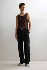 Haute qualité hommes sport débardeur mince coton Fitness Muscle Style Slim Fit côtelé gilet haut coupe droite ourlet T-shirt pour hommes - Product Image 2