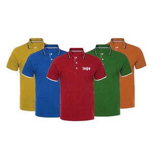 Polo d'été pour hommes grande taille 100% coton col montant Style occidental anti-rétrécissement court tricoté grande taille polos pour hommes - Product Image 6