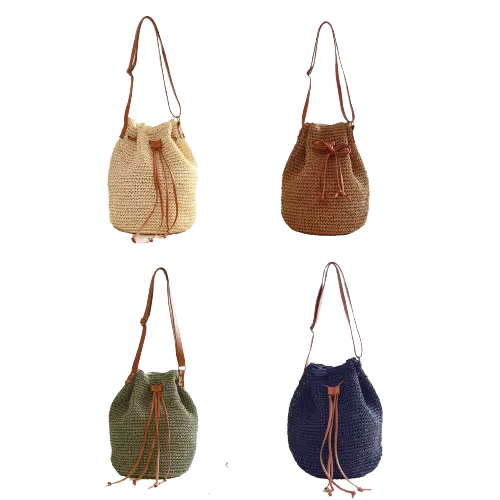 En çok satan ürün moda seyahat çanta kova kadın omuz çantaları bayanlar kız için en iyi Vietnam çanta plaj çantaları