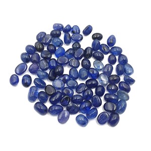 แซฟไฟร์ธรรมชาติสีฟ้าผสม Tumble พลอยหลวม Cabochon 17ชิ้น6x8-6x9มม. 50 CT - Product Image 2