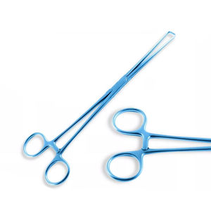 Forceps utérins de haute qualité, revêtement bleu, gynécologie, acier médical de qualité chirurgicale - Product Image 4