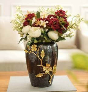 Nueva maceta chapada en oro Floreros de metal Floreros Última maceta de metal Precio al por mayor para el uso de la decoración del hotel en el hogar - Product Image 5
