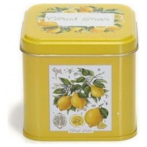 ฝาปิดกล่องดีบุกทรงสี่เหลี่ยม90x90x80มม. กล่องกันลื่นความจุ0.6L ส้มมะนาวเคลือบดีบุกนูนลูกอมกระดาษพลาสติก - Product Image 1