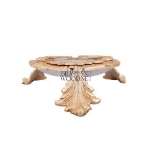 Cenicero elegante de cristal y latón macizo - Product Image 6