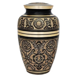 Urnas de cremación para adultos de latón de alta calidad con diseño de flor grabada, Peltre y urnas funerarias de Metal con acabado de Color rosa - Product Image 4