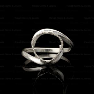 Anillo de Plata de Ley 925 con Engaste de Filigrana Vacío para Incrustar Piedras Preciosas, Diseño Semi-Montado de 8mm, Superventas - Product Image 4